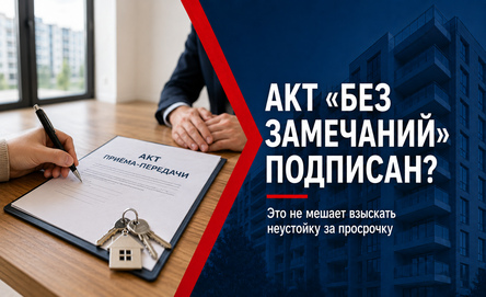 Подписание акта передачи квартиры