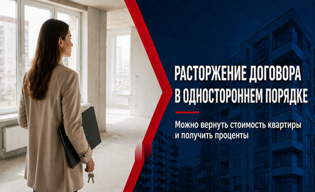 Дольщик может отказаться от договора в одностороннем порядке